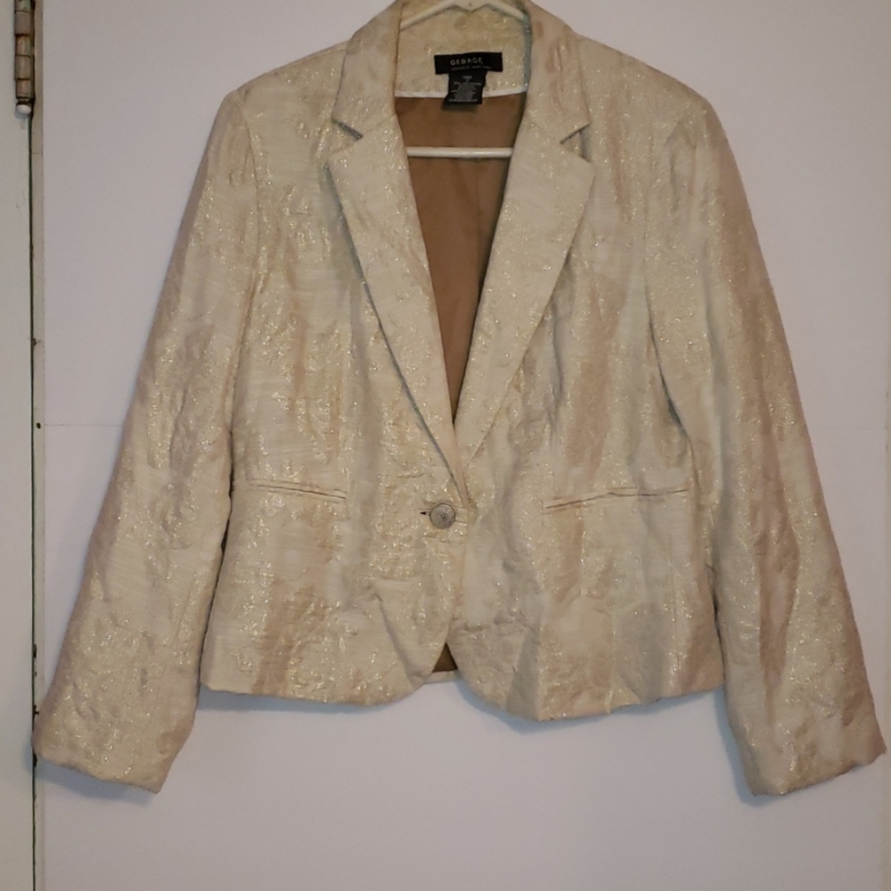 George by Mark Eisen White Gold Blazer